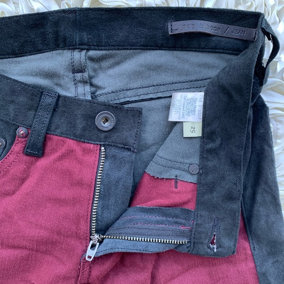 Rag & bone color block lamb leather skinny jeans - Picture 4 of 8